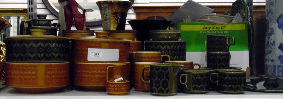 Large quantity of Hornsea 'Saffron' and 'Heirloom' ceramics including casserole dishes,