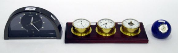 Caithness quartz clock paperweight,