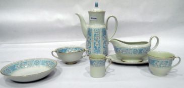 Royal Doulton 'Hampton Court' pattern part dinner and coffee service,