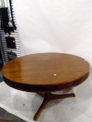 Original 1960's Heals rosebud circular top dining table with frieze drawers and reeded panels,