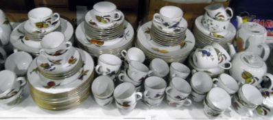 Large collection of Royal Worcester 'Evesham' including dinner plates, side plates, fish plates,