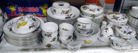 Large quantity of Royal Worcester 'Evesham' including dinner plates, fish plates, lidded casseroles,