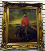 Reproduction oil painting 19th century gentleman playing golf,