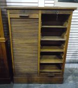 Tambour-fronted filing/stationery cabinet