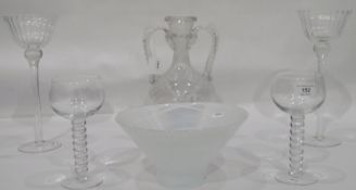 20th century glass bowl of swirl design, 53.