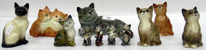 Quantity of Beswick model cats (11)