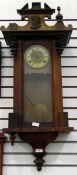20th century mahogany wall clock,