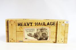 Corgi heavy haulage Atkinson Venturer 2 axle low loader and Scania King trailer with tower crane