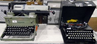 Imperial typewriter and another Imperial typewriter 'The Good Companion' with its case (2)