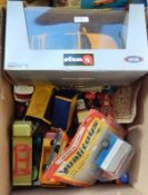 Quantity of loose playworn diecast and other toy cars together with a blister-packed Burago model