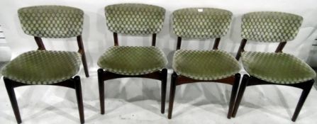 Set of four 20th century upholstered dining chairs (4)