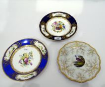 Pair of 19th century Coalport porcelain plates for Sparks of Worcester 'By Appointment to Her