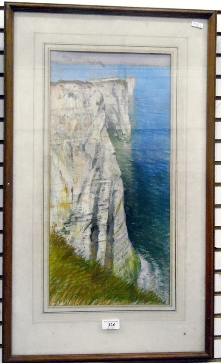 Unattributed Pastel drawing White cliffs,