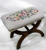 Cross-frame upholstered stool
