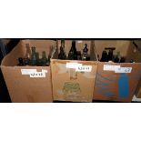 Large quantity of early glass bottles and a couple of syphons (3 boxes)