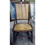 Cane-seated rocking chair