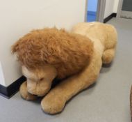 Large crouching lion soft toy