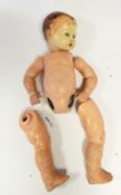 Bisque headed doll (damaged) and various other modern dolls (2 boxes)