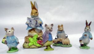 Beswick Beatrix Potter figures 'Little Pig Robinson', 'Pigling Bland', 'Peter Rabbit',