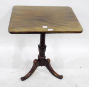 19th century mahogany pedestal table on shaped tripod supports