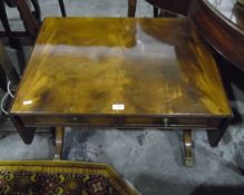 Mahogany sofa table with drop flaps and two frieze drawers,
