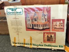 Green Leaf 'The Garfield' Victorian style wooden dolls house in box