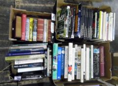 Various books on different subjects, including art, gardening, architecture, novels, etc.