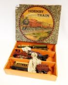 Hornby '0' gauge clockwork loco and tender No.