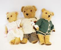 Three plush teddy bears