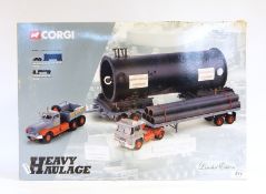 Corgi heavy haulage diecast model of Sunter Bros, Guy Invincible long platform trailer,