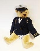Large Chad Valley bear dressed in a captain's uniform,