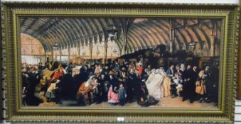 After William Powell Frith Print on canvas Railway station