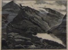 William T Rawlinson (1912-1993) Wood engravings "Ogwen Lake, North Wales", 7/50,