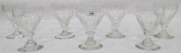 Set of eight Georgian-style rummer glasses,