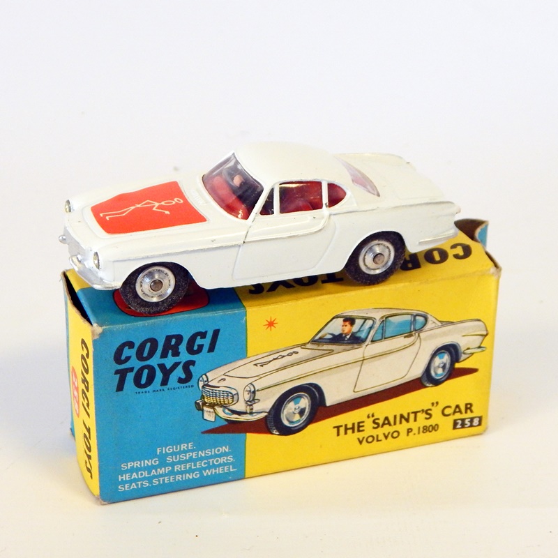 Corgi diecast model of "The Saint's" car, Volvo P.1800, No.