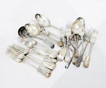 Assorted silver-plated flatware (1 box)