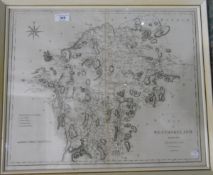John Cary Engraved map of Westmoreland, circa 1800,