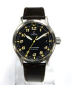 Omega Dynamic gentleman's wristwatch in stainless steel case, black dial,