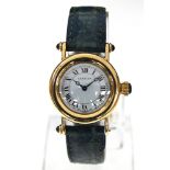 Cartier Diablo lady's wristwatch 114400 in yellow gold case, white Roman dial,