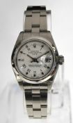 Rolex Datejust lady's wristwatch 76160 in stainless steel case, white Roman dial,