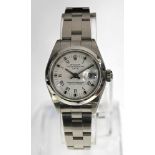 Rolex Datejust lady's wristwatch 76160 in stainless steel case, white Roman dial,