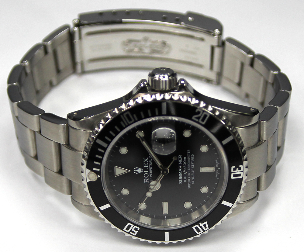 Rolex Submariner gentleman's wristwatch 16610 in stainless steel case, black dial, - Image 2 of 9