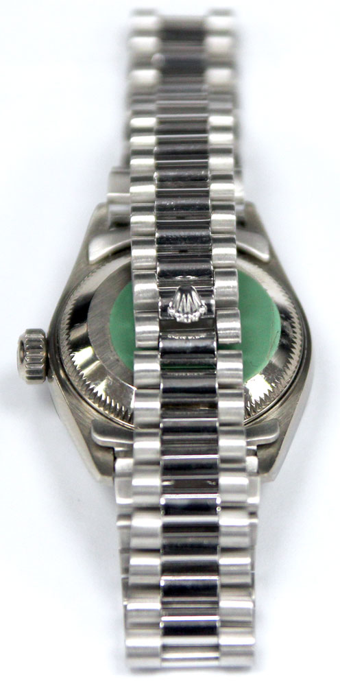 Rolex Datejust lady's wristwatch 79179 in white gold case, silver dial, - Image 9 of 9