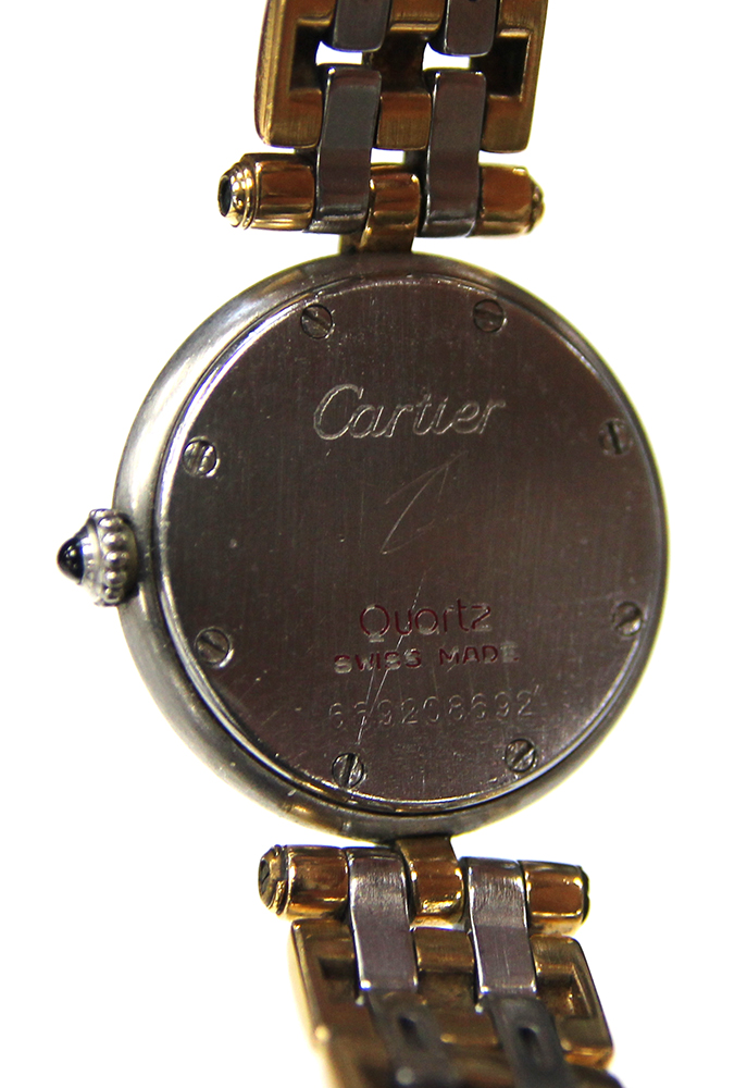 Cartier Panthere lady's wristwatch in yellow gold/steel case, champagne dial, - Image 2 of 2