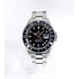 Rolex GMT Master II gentleman's wristwatch 16710 in stainless steel case, black dial,