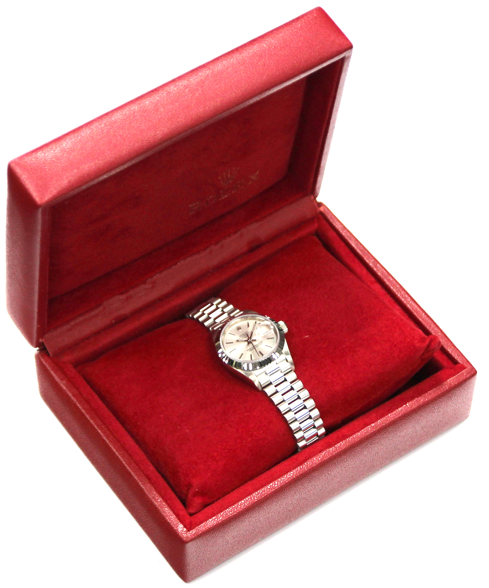 Rolex Datejust lady's wristwatch 79179 in white gold case, silver dial, - Image 8 of 9