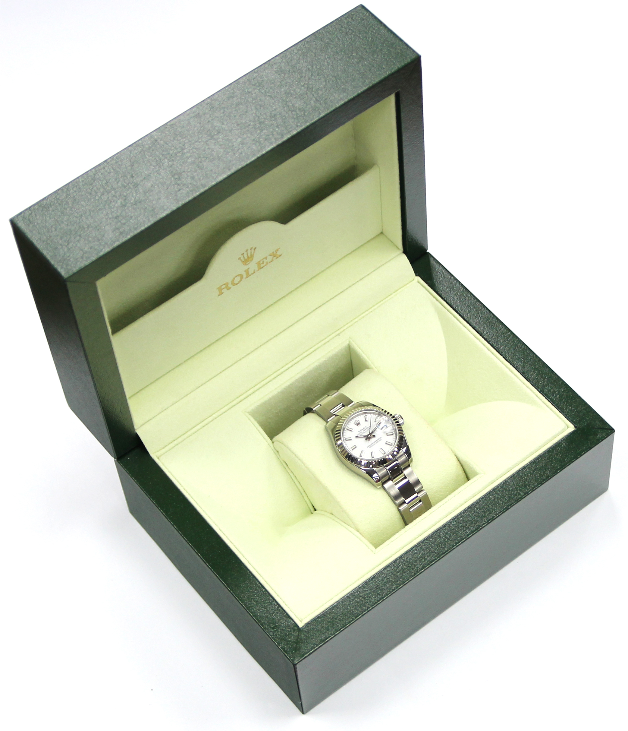 Rolex Datejust lady's wristwatch 179174 in stainless steel case, white dial, - Image 8 of 9