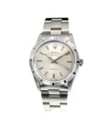 Rolex Airking gentleman's wristwatch in stainless steel case, silver baton dial,