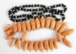 Vintage Elizabeth Brady, New York necklaces to include shell collarette,