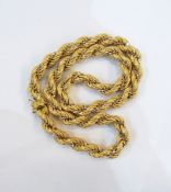 Gold rope-twist necklace,
